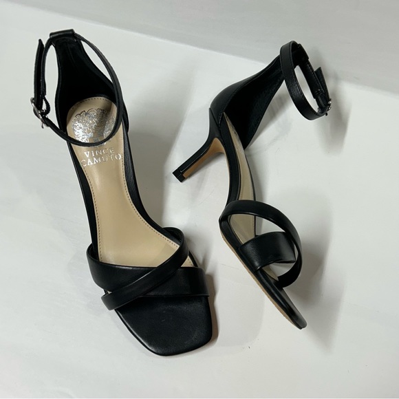 Vince Camuto Sarriss Black Strap Heel Size 6 - Picture 2 of 13